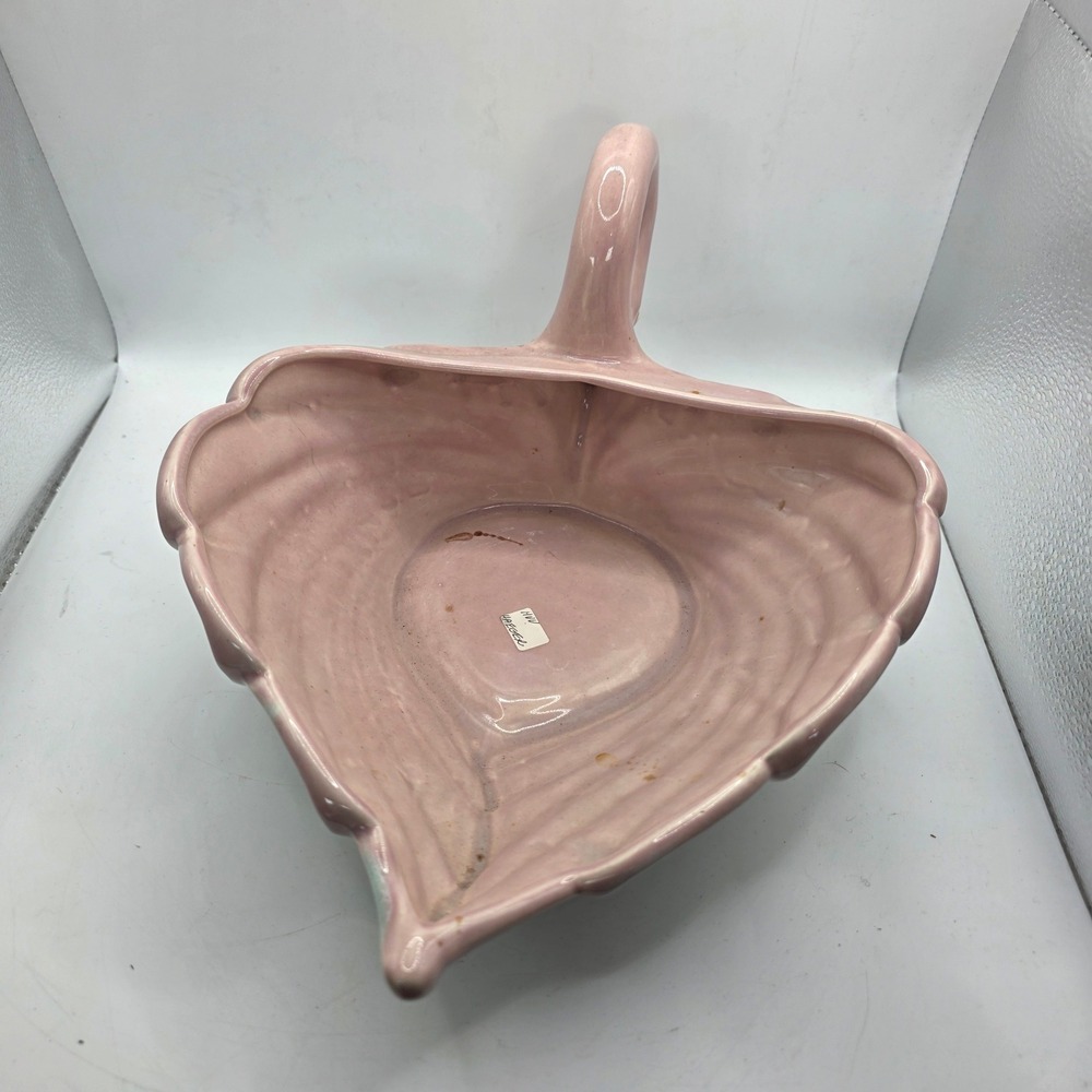 Vintage Royal Haeger R310 Swan Basket Planter Pink Blue Turquoise Art Pottery US